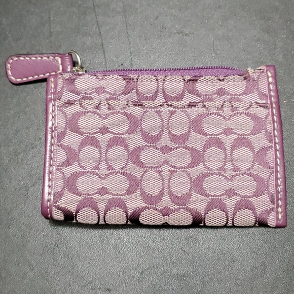 Coach purplish key fob/change purse - Picture 2 of 10